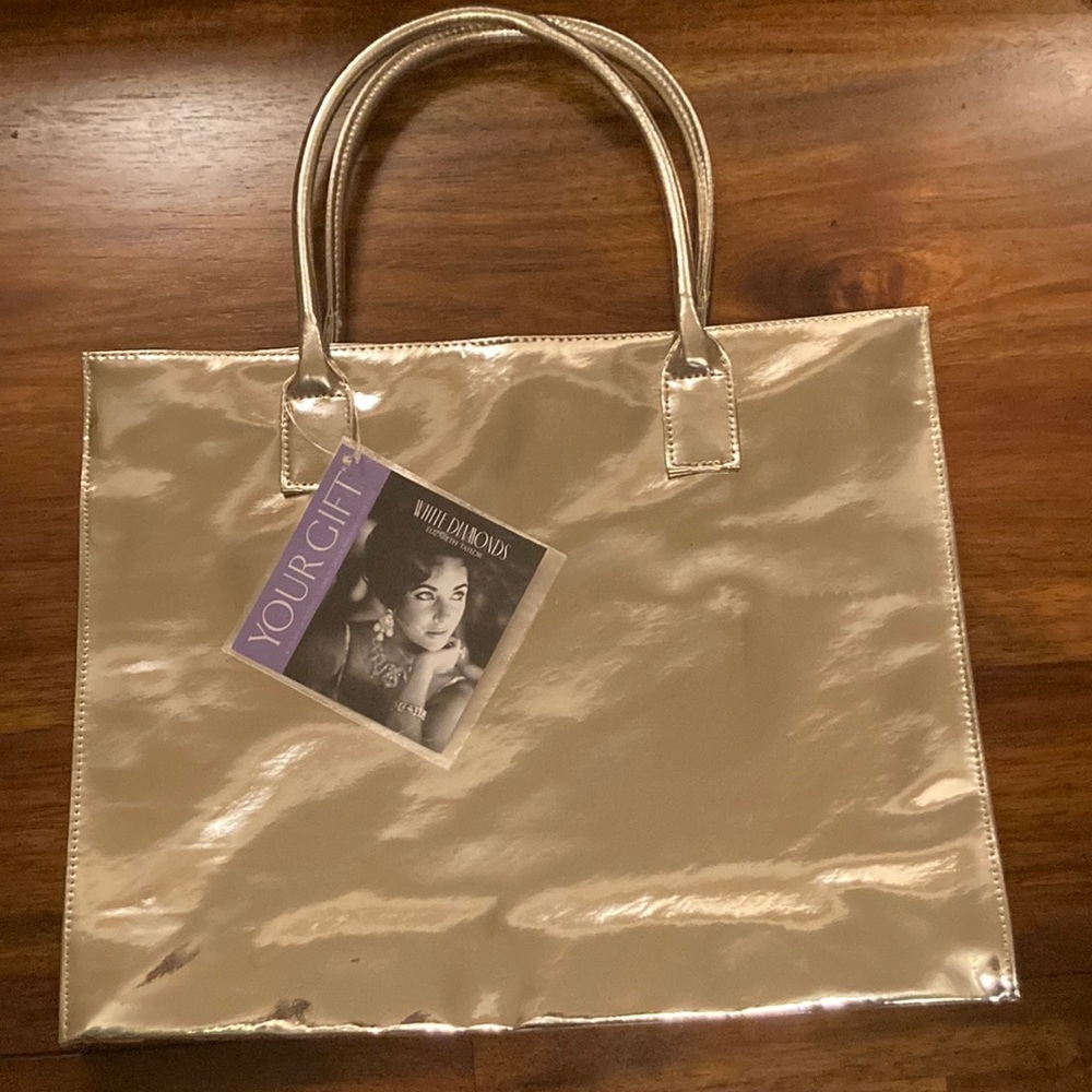 WHITE DIAMOND Tote silver shoulder bag